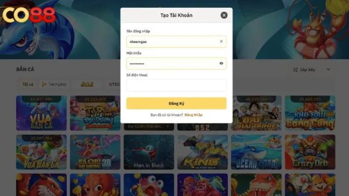 Điều kiện mà người chơi cần đáp ứng để đăng ký tài khoản CO88